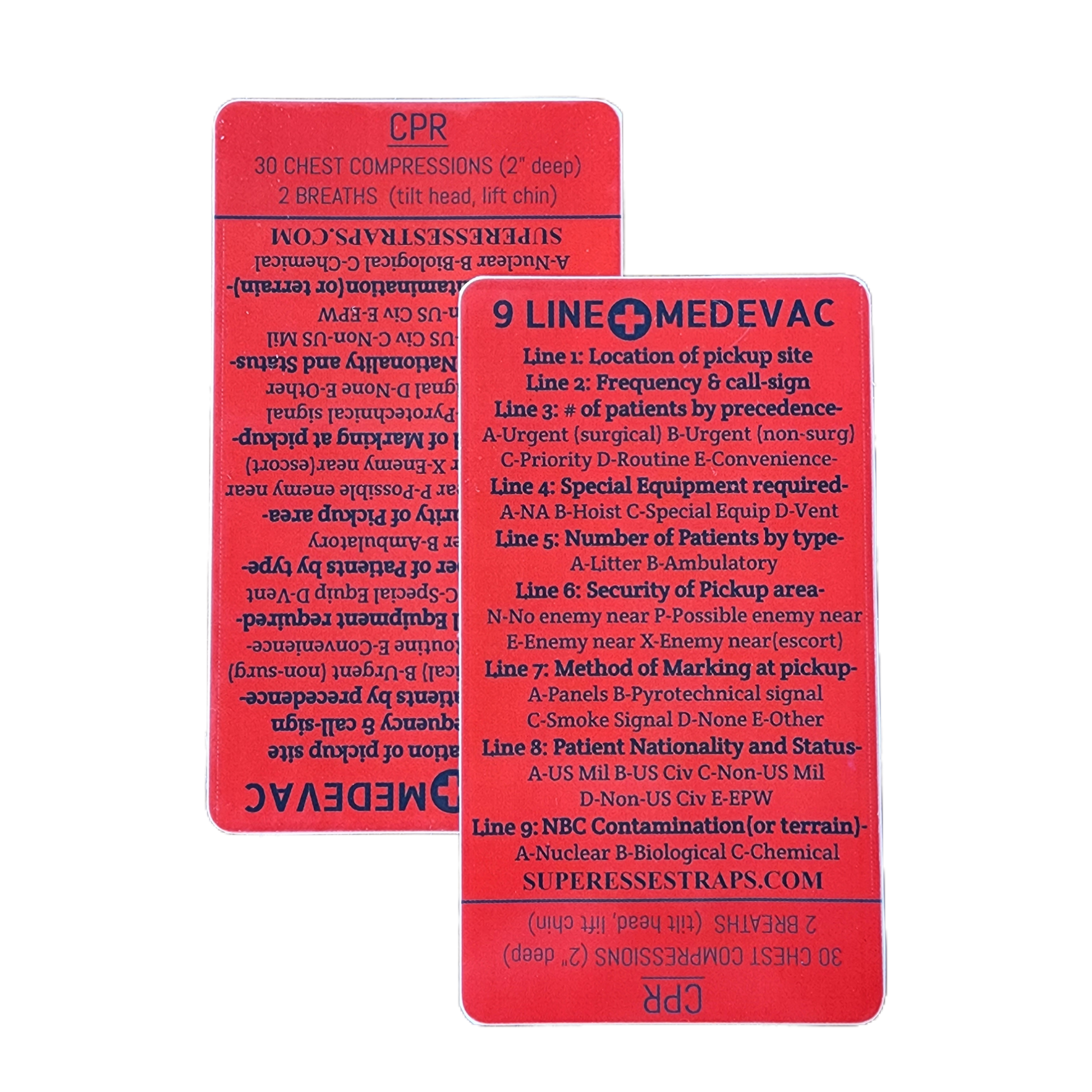 9 Line MedEvac Decal - U.S. Military Truncated Medical Evacuation Reference Sticker & CPR