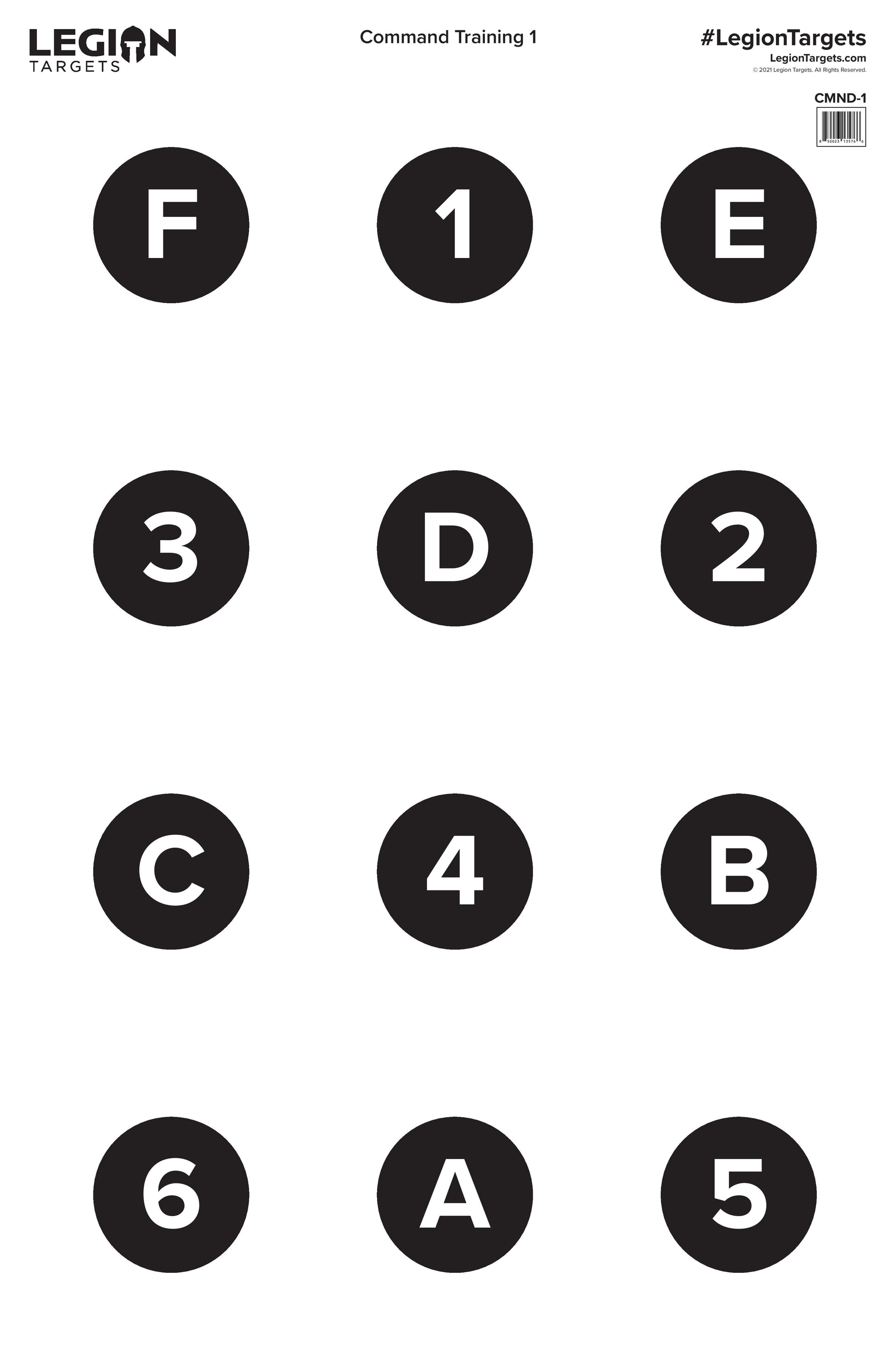Command Training Target 1 (25 Count) - Starting at $1.75/Target