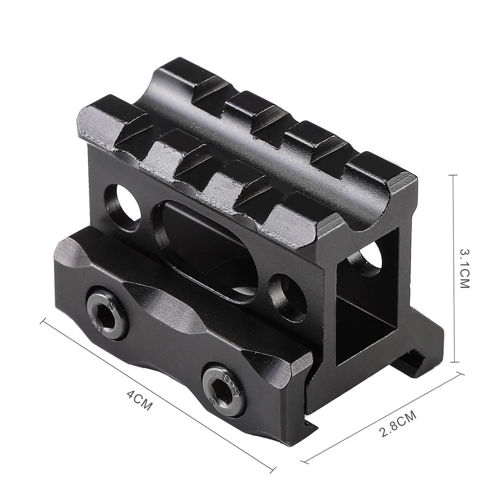 1*20mm Tactical Red Dot Sight with Riser, 4 MOA