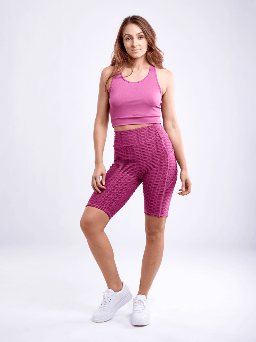 JupiterGear High-Waisted Scrunch Yoga Shorts with Hip Pockets