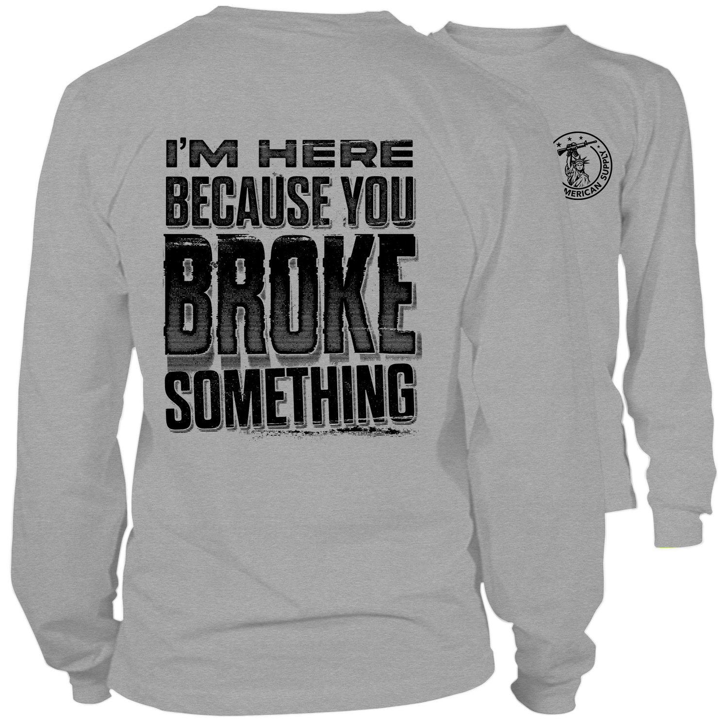 Broke Something - Long Sleeve Hi-Vis T-Shirt