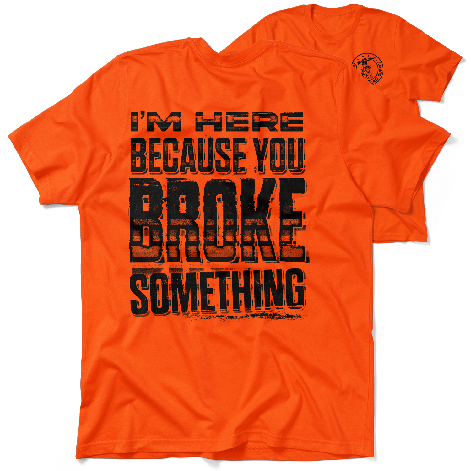 Broke Something - Safety Yellow T-Shirt