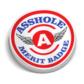 Asshole Merit Badge Hard Hat Decal