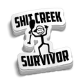 Shit Creek Survivor Hard Hat Decal