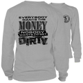 Dirty - Long Sleeve Heather Gray T-Shirt