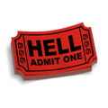 Admit One Hard Hat Decal