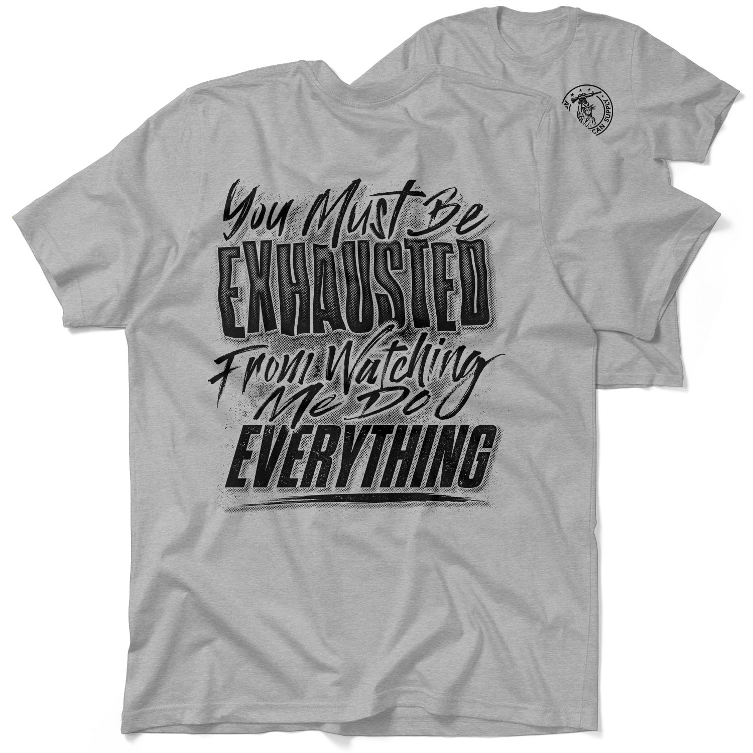 Exhausted - Safety Yellow T-Shirt
