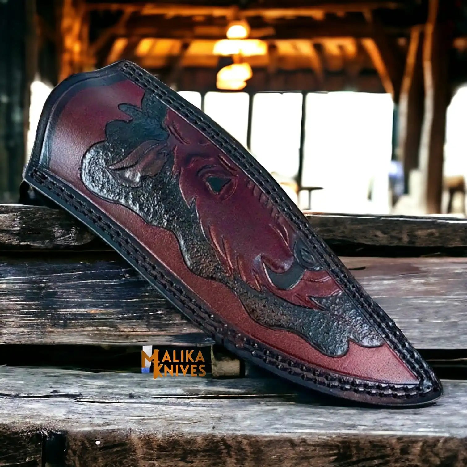 Stag Handle D2 Hunting Knife Full Tang
