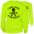 Run Hoes - Long Sleeve Safety Yellow Hi-Vis T-Shirt