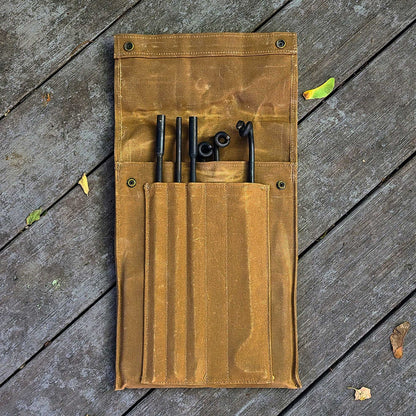 BattlBox Bushcraft Swivel Grill Set w/ Waxed Canvas Carrying Case