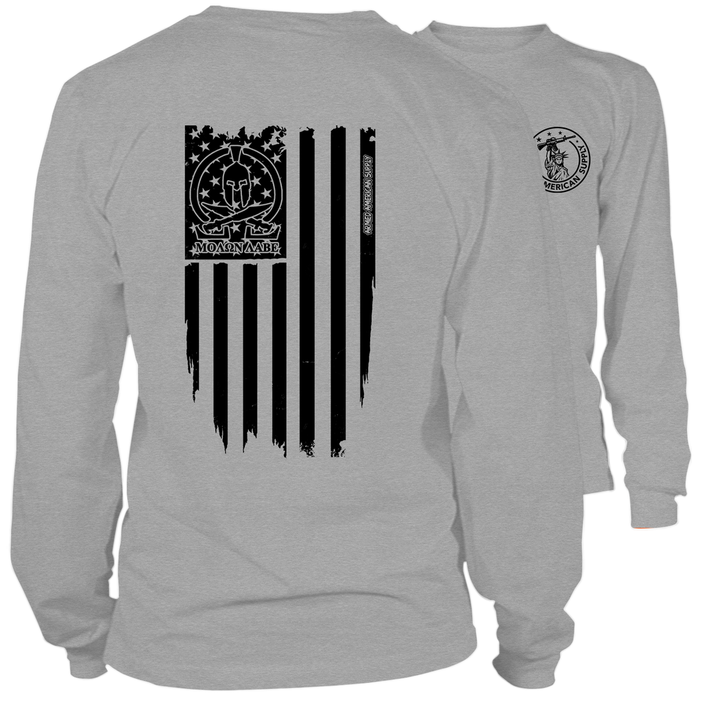Molon Labe Ghost Flag - Long Sleeve Hi-Vis T-Shirt