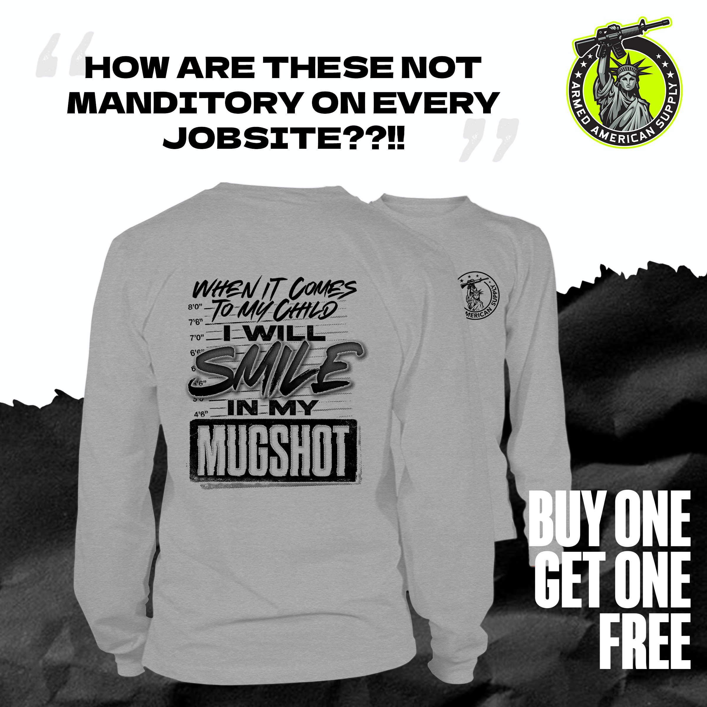 Mugshot - Long Sleeve Hi-Vis T-Shirt