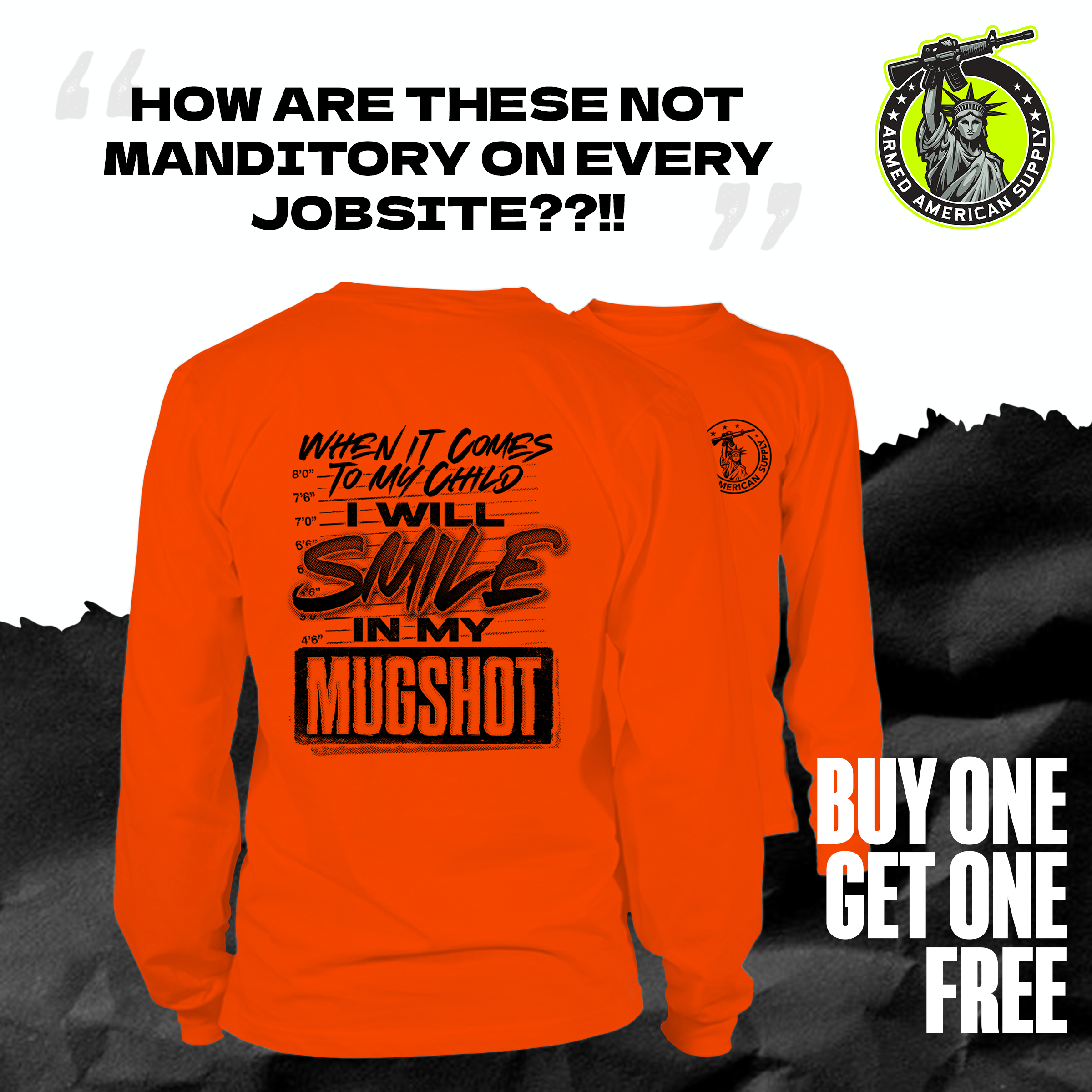Mugshot - Long Sleeve Hi-Vis T-Shirt