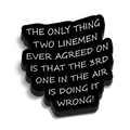 Two Linemen Hard Hat Decal