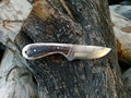 Cross-Hatch Stag Drop Point Hunter Knife for Hunting and Outdoor Tasks