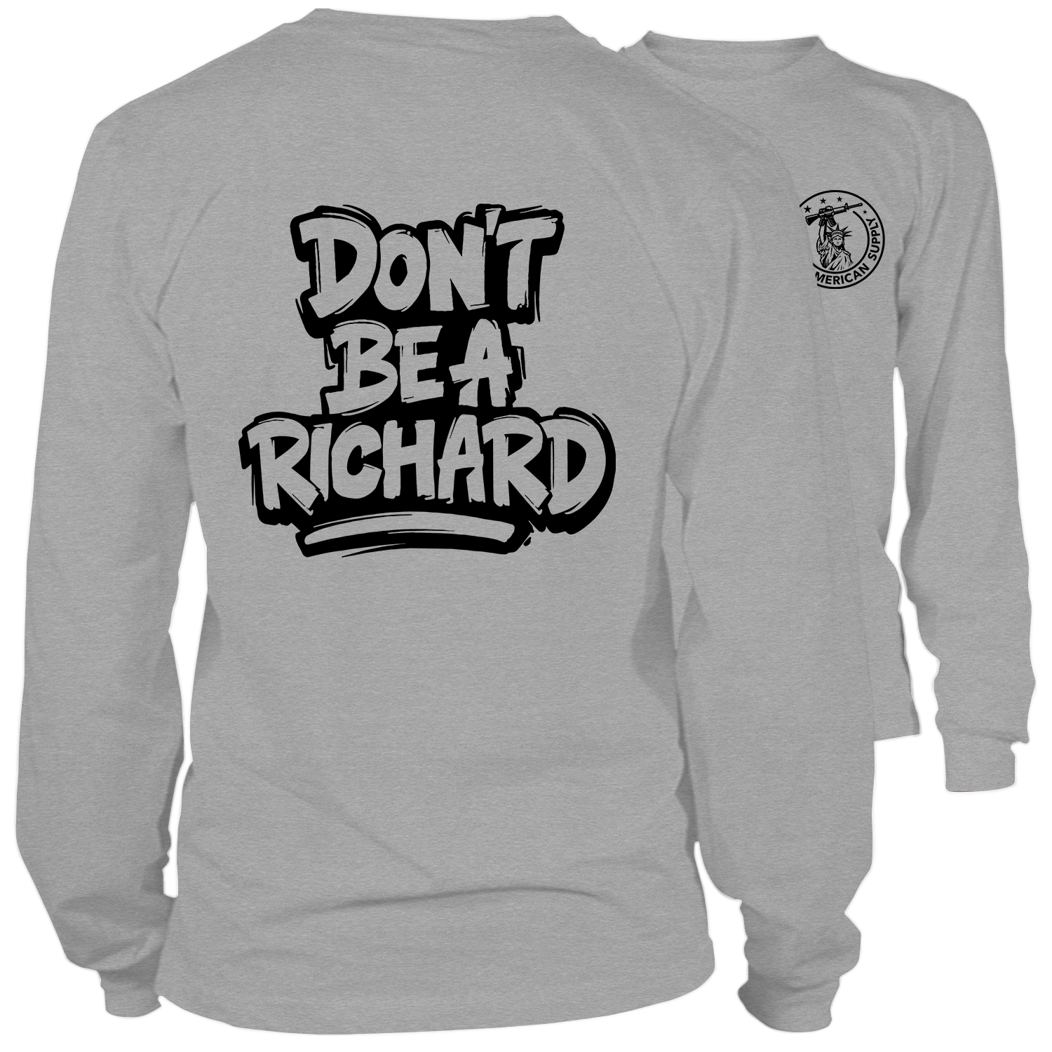 Richard - Long Sleeve Heather Gray T-Shirt