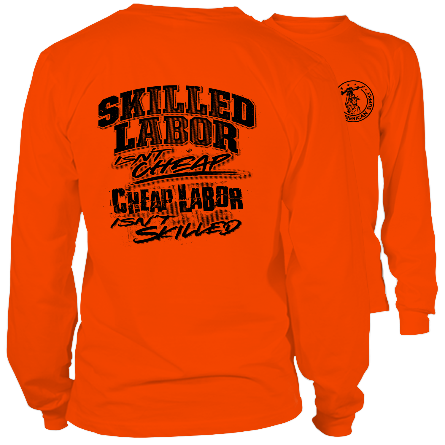 Skilled Labor - Long Sleeve Hi-Vis T-Shirt