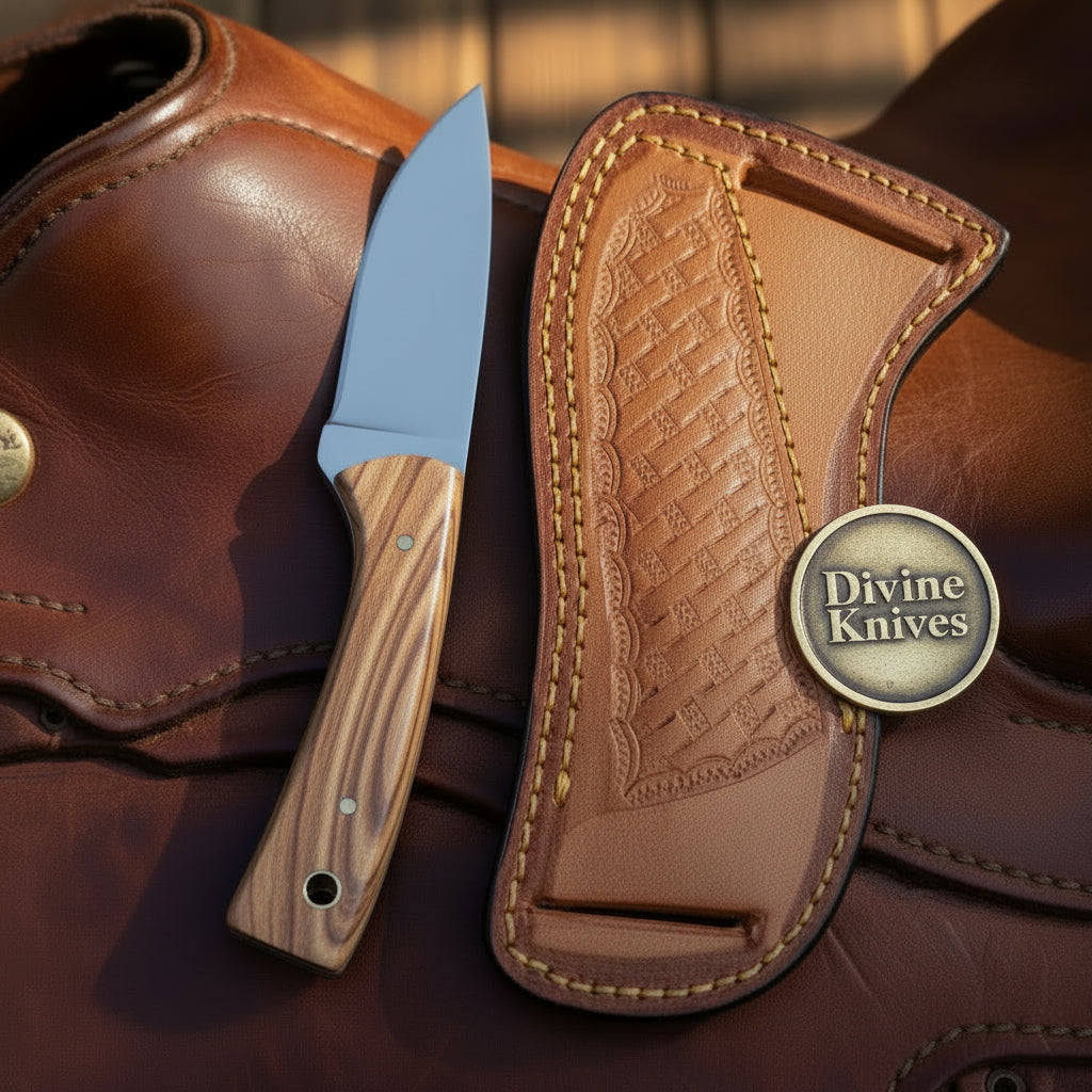 Wildcat Drop Point Skinner with Natural Wood Handle
