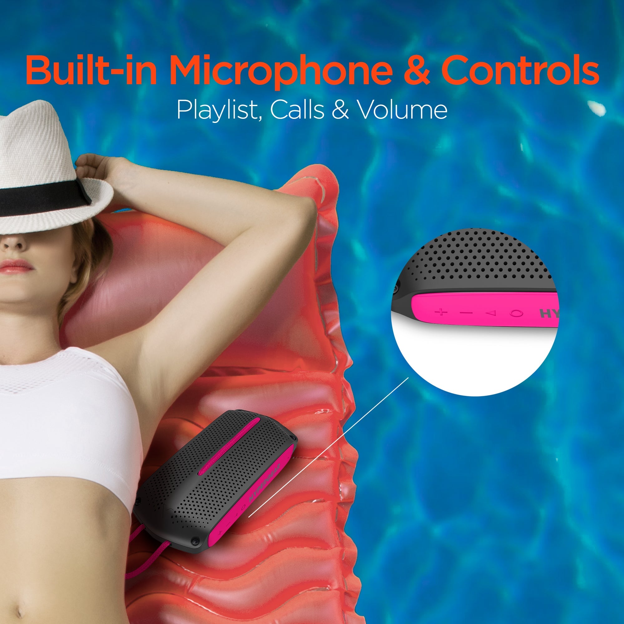 HyperGear Wave Water Resistant Wireless Speaker with Extended Battery Life