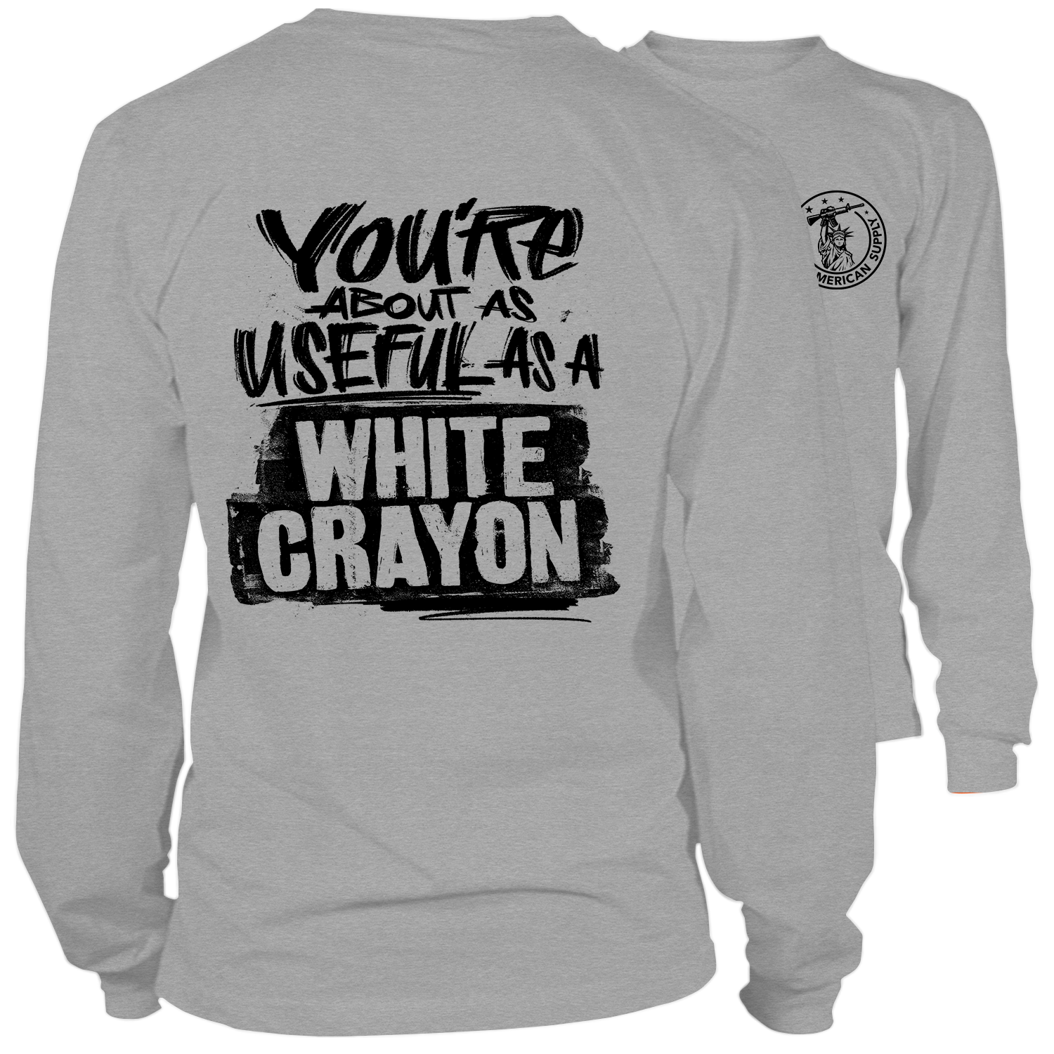 White Crayon - Long Sleeve Hi-Vis T-Shirt