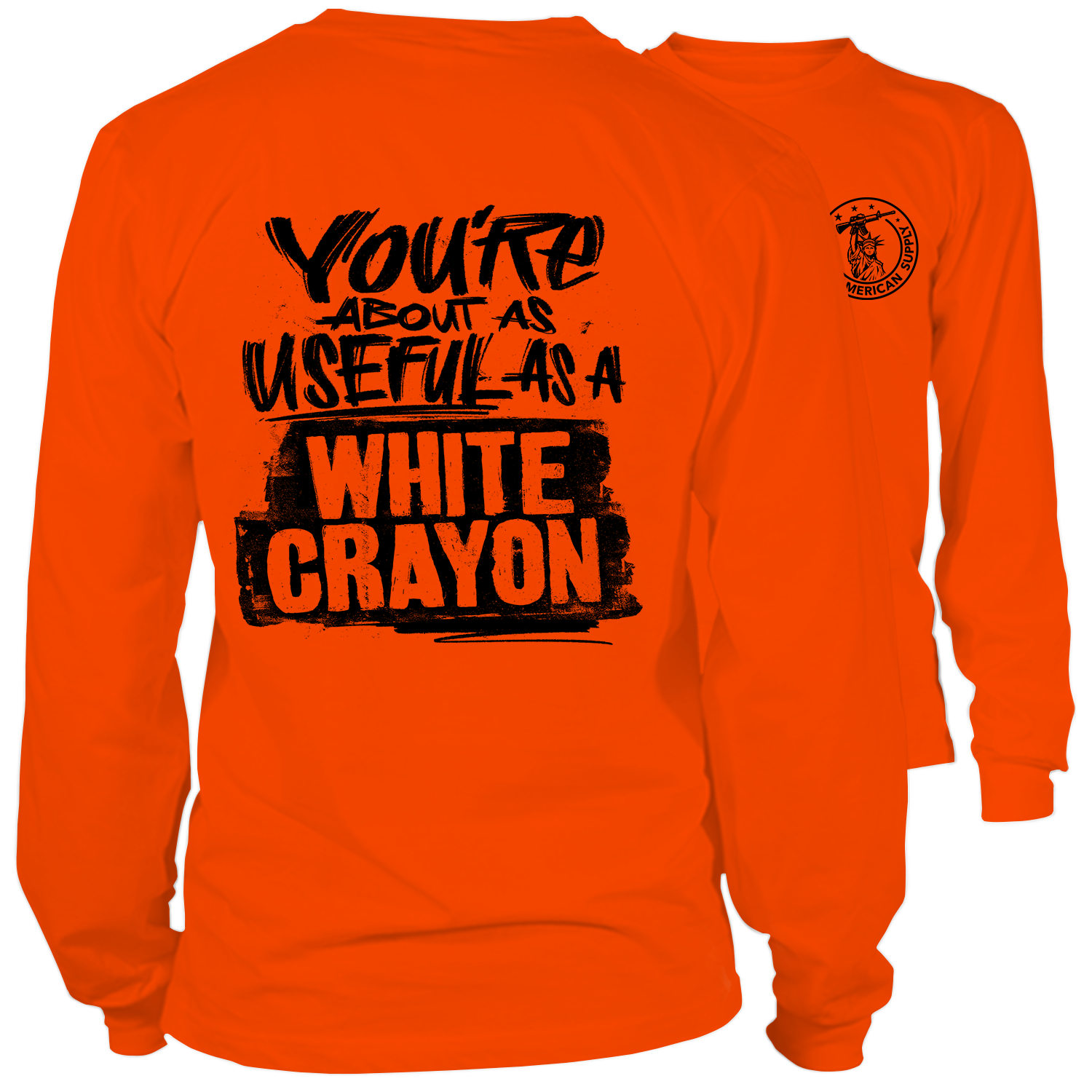 White Crayon - Long Sleeve Hi-Vis T-Shirt
