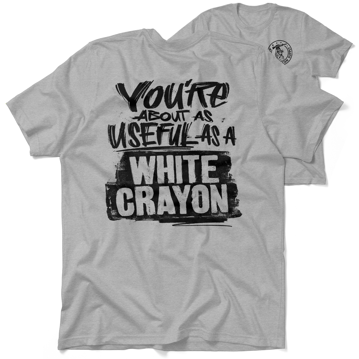 White Crayon - Safety Yellow T-Shirt