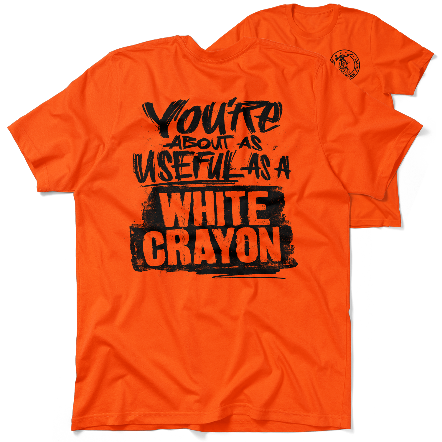 White Crayon - Safety Yellow T-Shirt