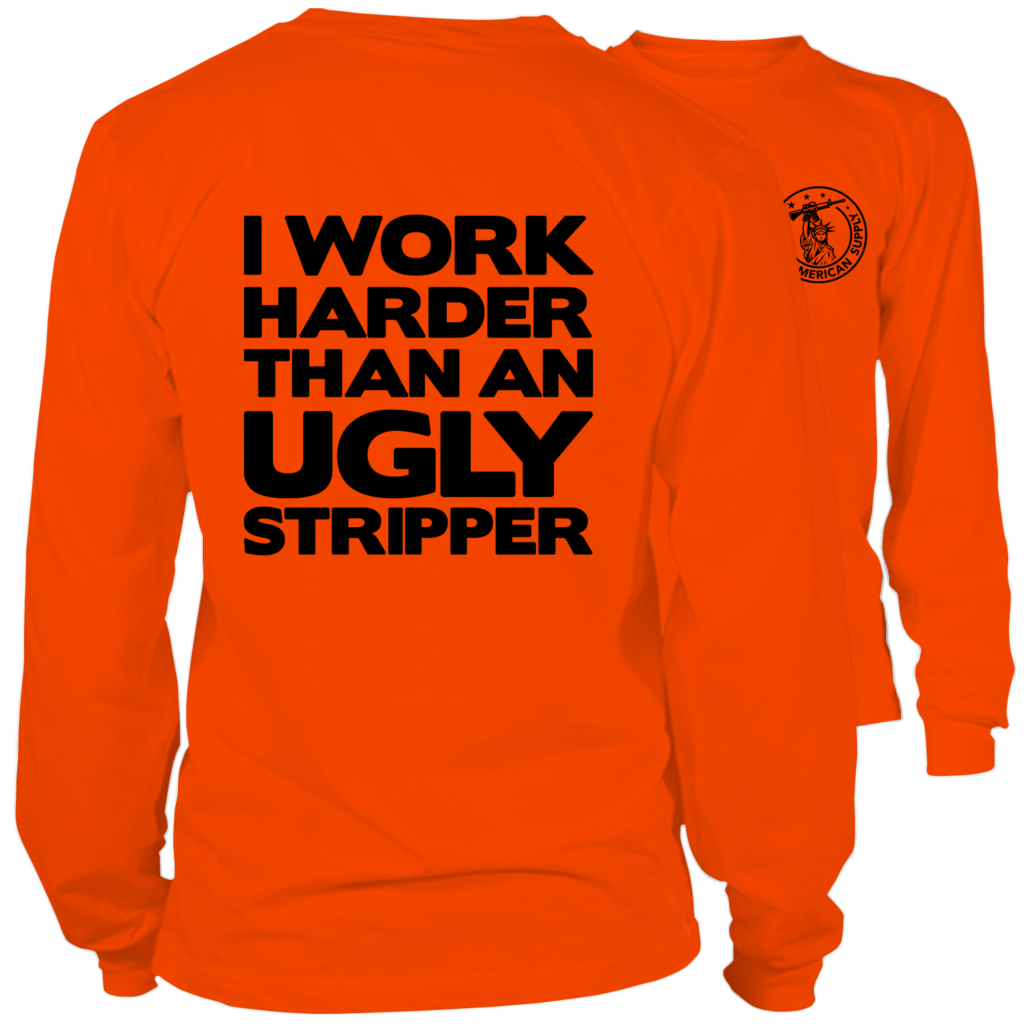 Work Harder - Long Sleeve Hi-Vis T-Shirt