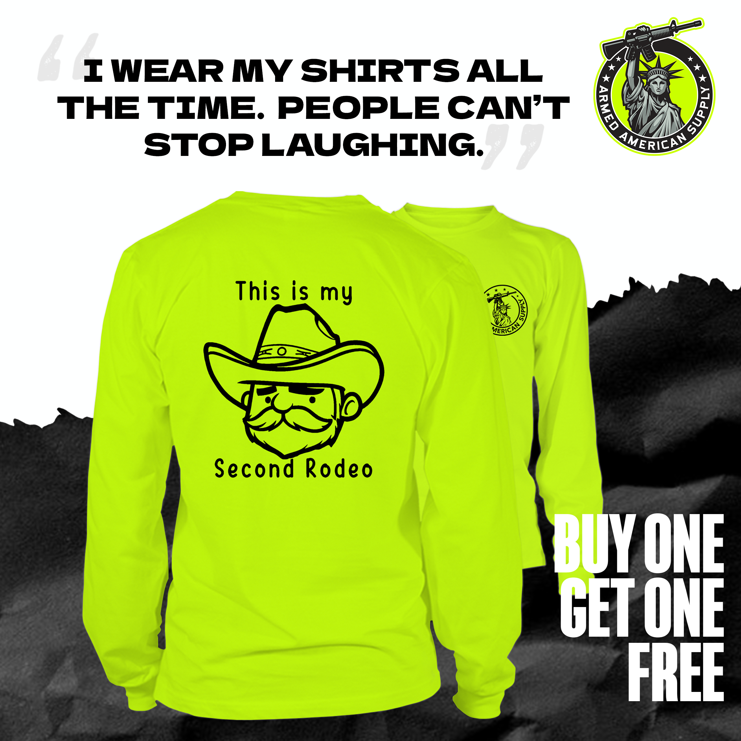 My Second Rodeo - Long Sleeve Safety Hi-Vis Shirt