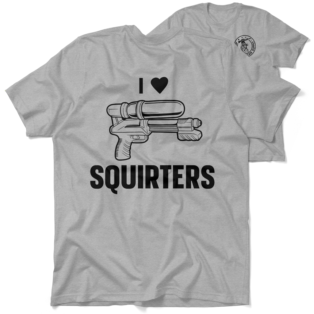 I Love Squirters - Heather Gray Hi-Vis T-Shirt