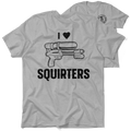 I Love Squirters - Heather Gray Hi-Vis T-Shirt