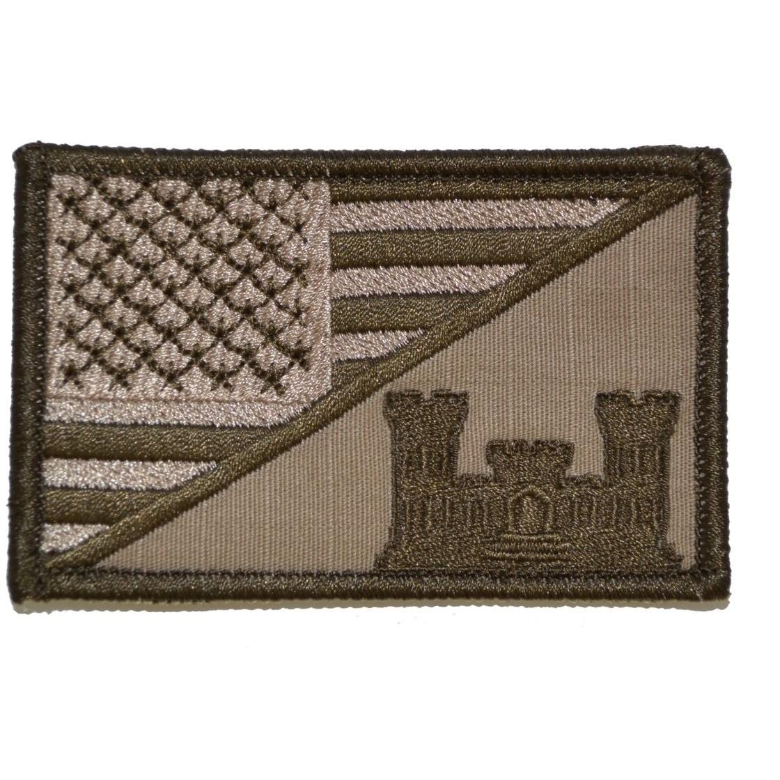 Army Engineer Castle USA Flag - 2.25x3.5 Patch