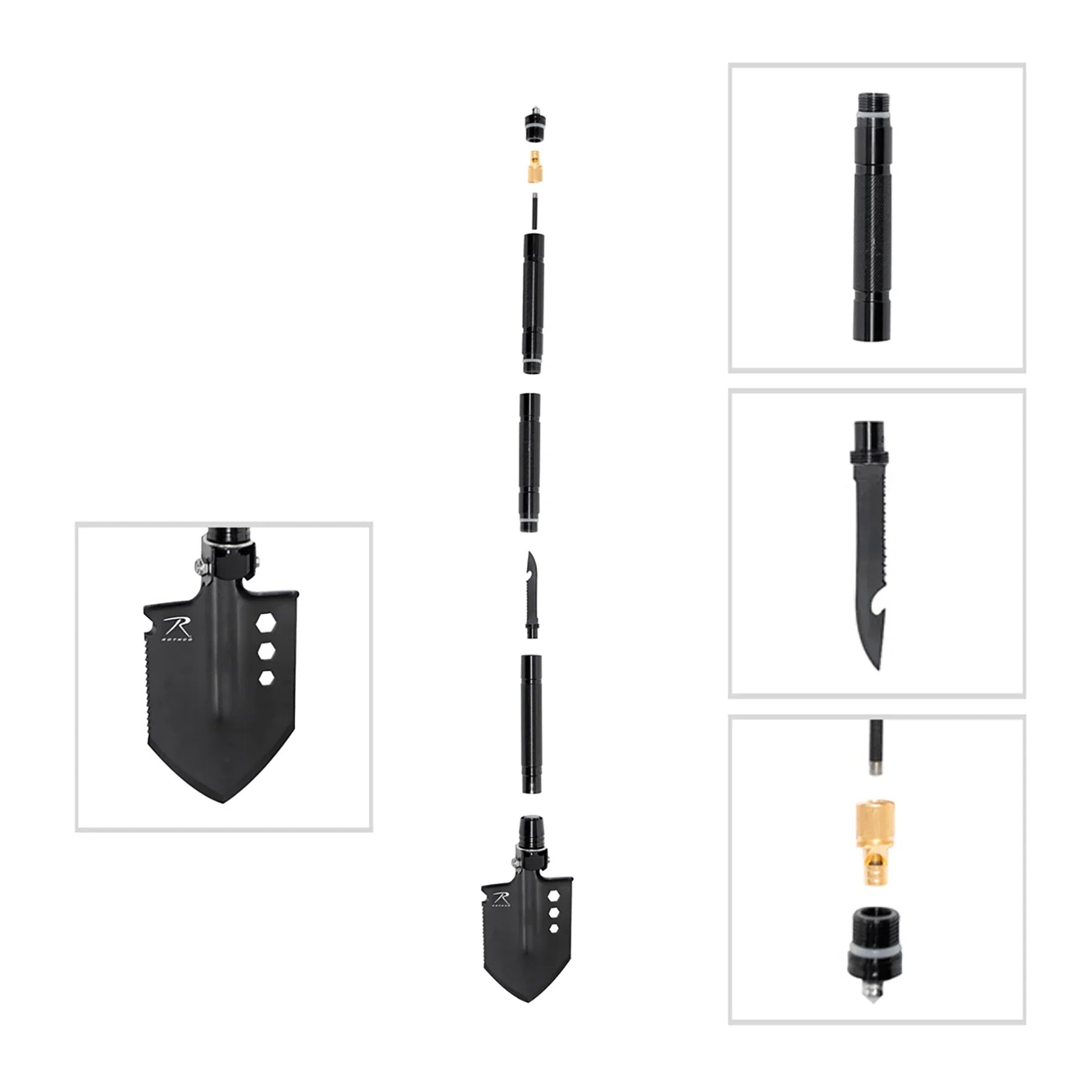 Rothco | 8-in-1 Stainless Steel Multi-Tool Survival Shovel