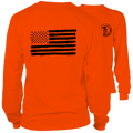 Old Glory- Long Sleeve Safety Orange Hi-Vis T-Shirt