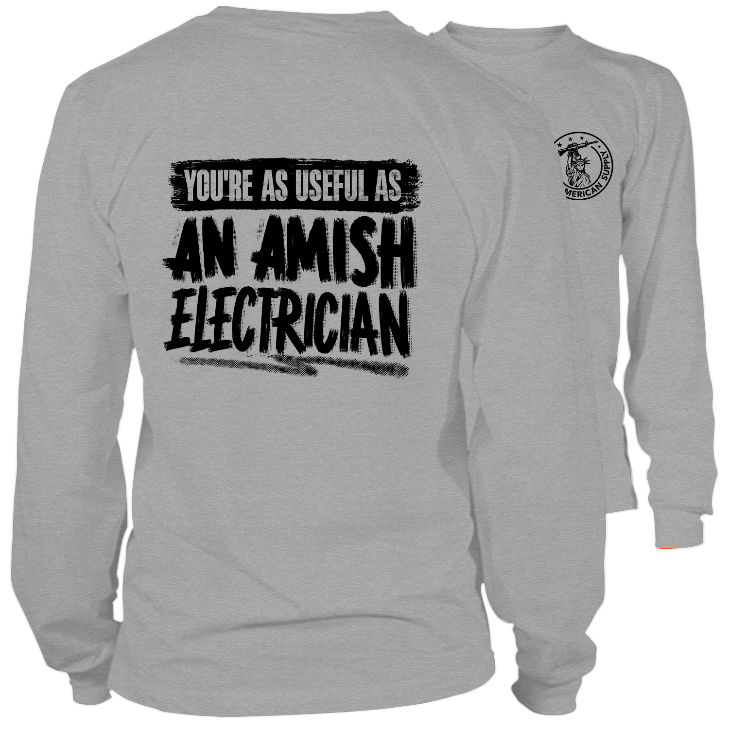 Amish- Long Sleeve Safety Yellow Hi-Vis T-Shirt