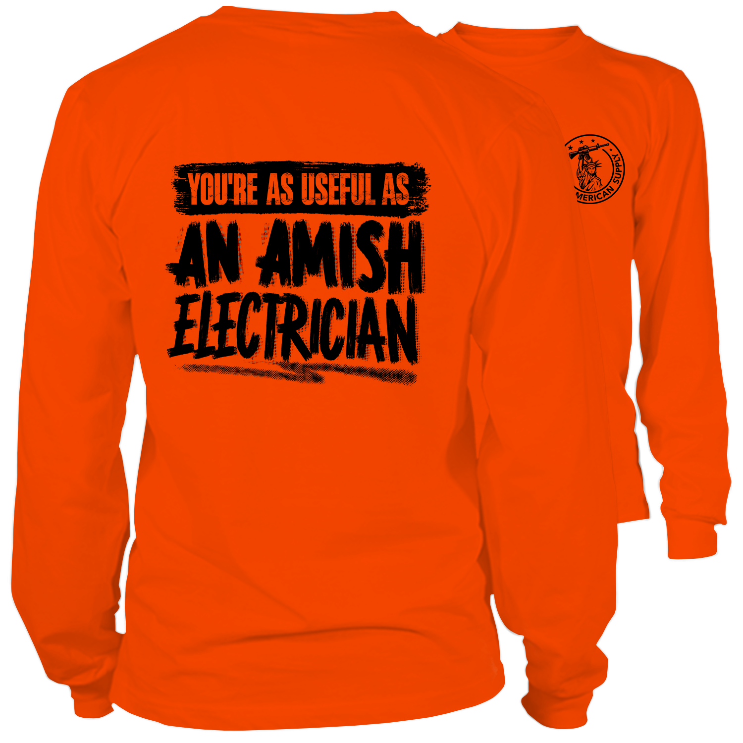 Amish- Long Sleeve Safety Yellow Hi-Vis T-Shirt