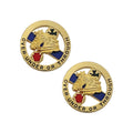 U.S. Army 104th Cavalry Regiment Crest   "OVER UNDER OR THROUGH" (pair)