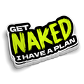 Get Naked Hard Hat Sticker