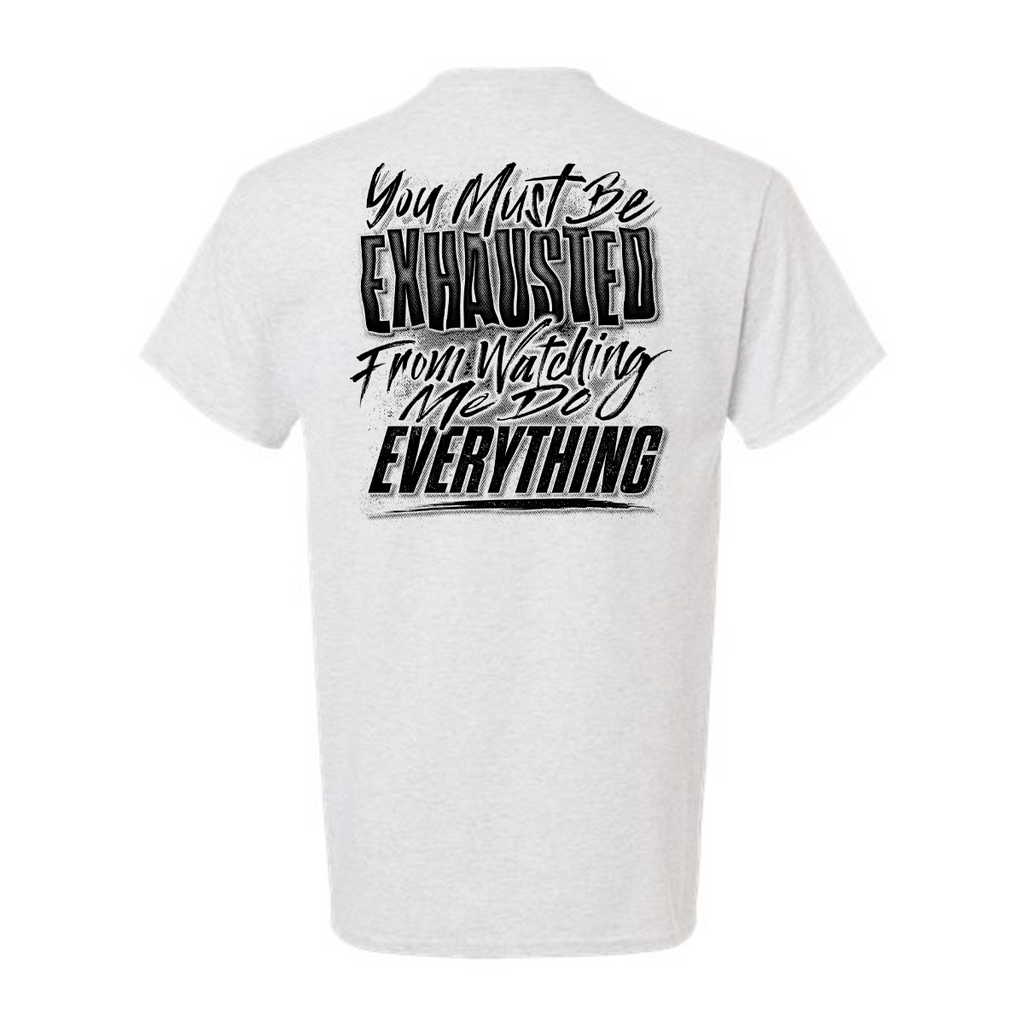 Exhausted - Safety Yellow T-Shirt