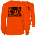 Prison Inmate- Long Sleeve Safety Orange Hi-Vis T-Shirt