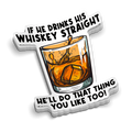 Whiskey Straight - Hard Hat Decal