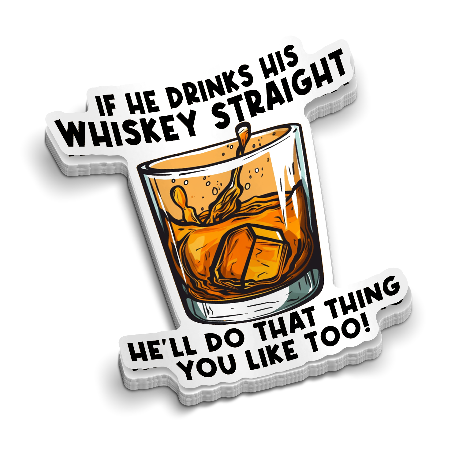 Whiskey Straight - Hard Hat Decal