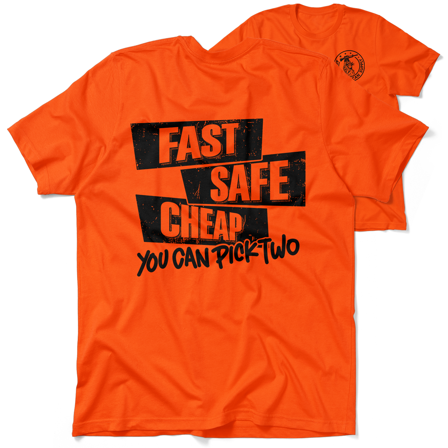 Fast Safe Cheap - Safety Yellow T-Shirt