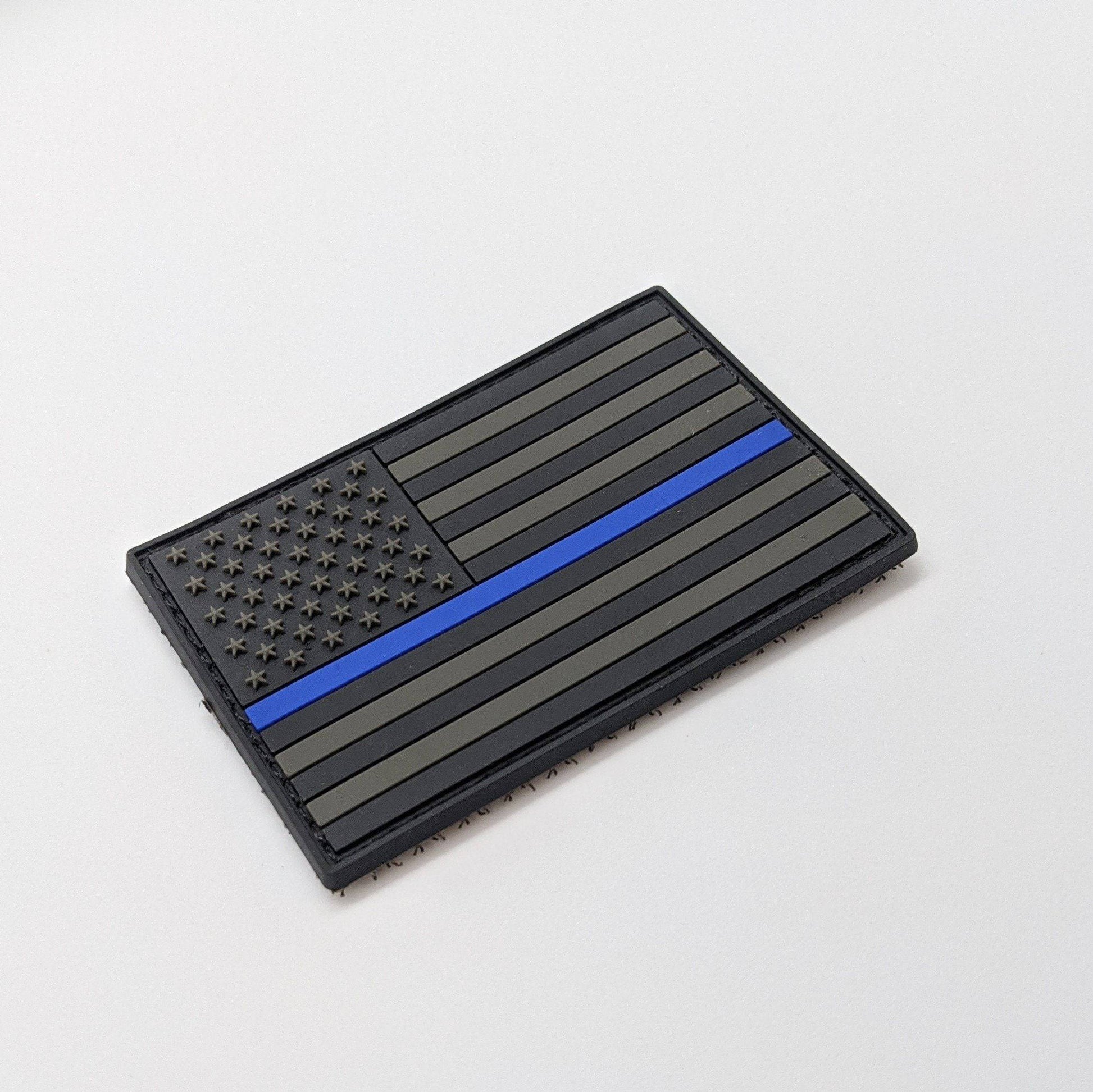 Thin Blue Line Flag PVC Patch