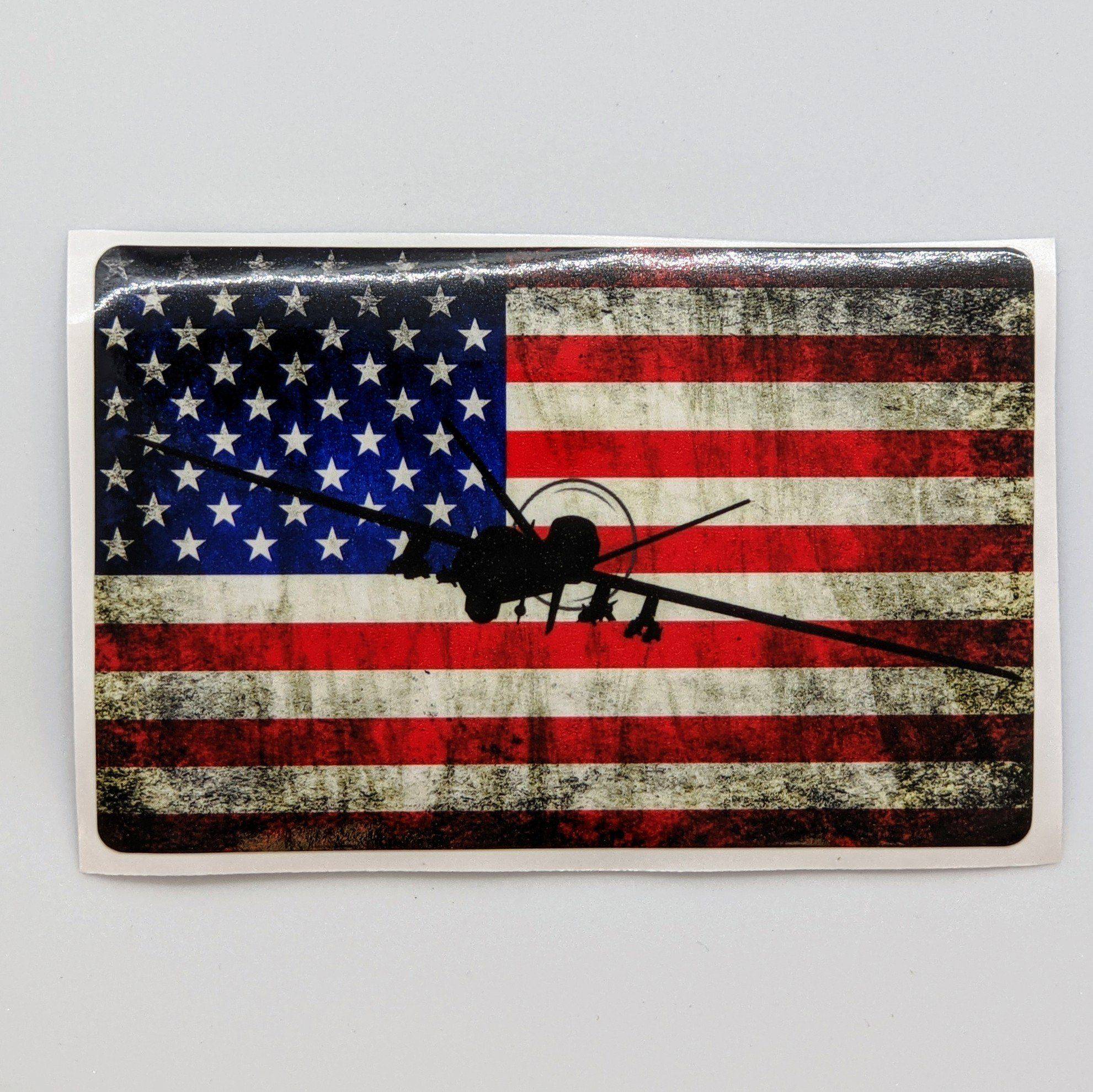 MQ-9 Reaper - American Flag Decal