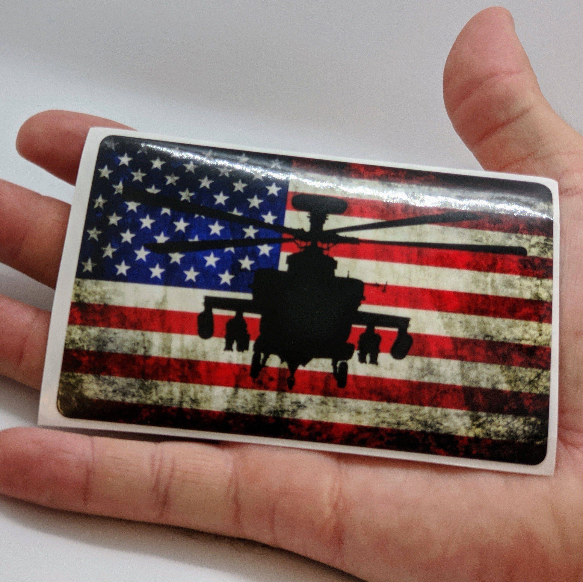 AH-64 Apache - American Flag Decal