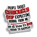 Expecting Normal Hard Hat Decal