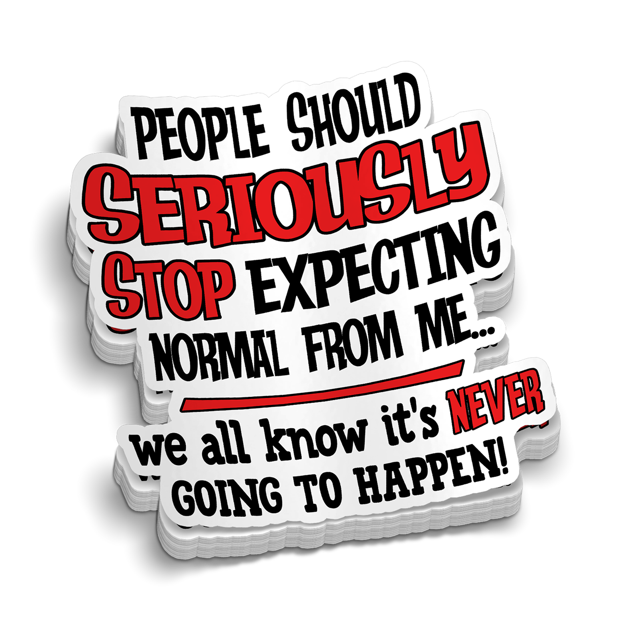 Expecting Normal Hard Hat Decal