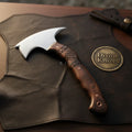 Carved Wood Ogun Tomahawk Hatchet for Camp and Outdoor Work