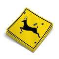 Deer Crossing Hard Hat Decal